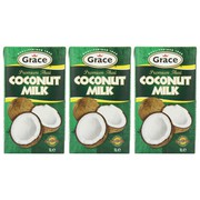 Grace Premium Coconut Milt 1 Litre (Pack of 3)